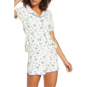 Madewell Palm Print Short Pajamas size small